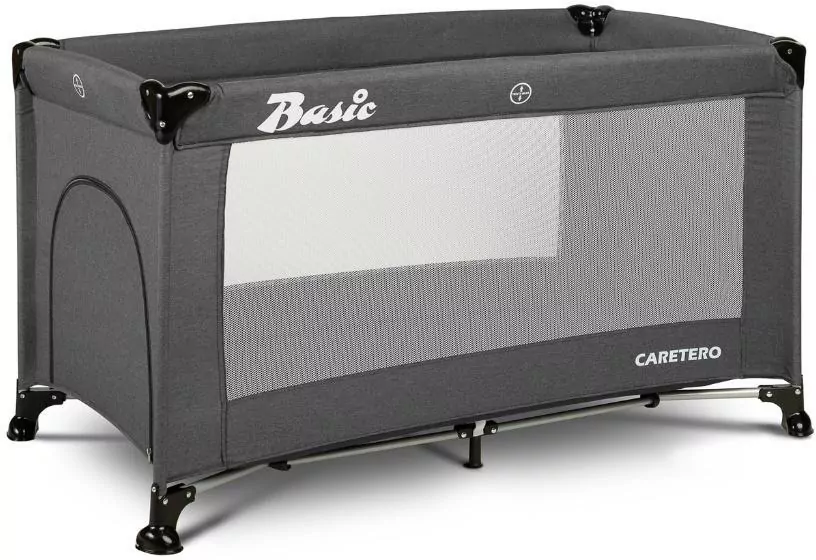 Caratero Łóżeczko turystyczne Basic grafit - tantis.pl