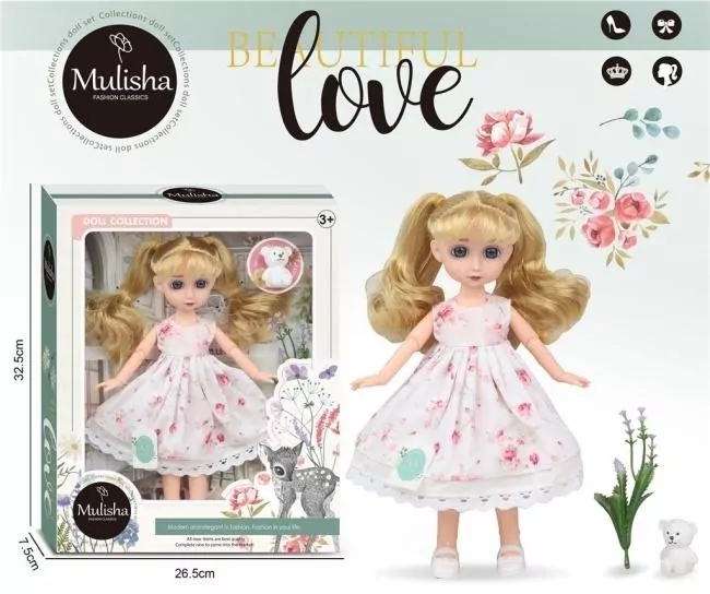 Lalka 30cm z misiem - tantis.pl