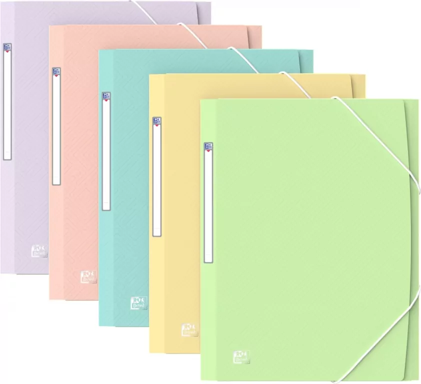 Teczka z gumką A4+ Urban pastel mix OXFORD - tantis.pl