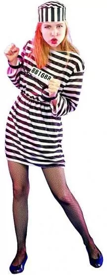 Strój więźniarki rozm. uniwersalny 87cm - tantis.pl