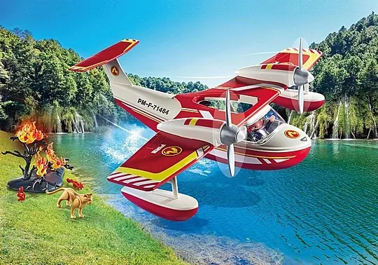 Playmobil 71463 Samolot straży pożarnej z funkcją gaszenia pożaru - tantis.pl