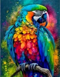 Diamentowa mozaika Papuga Ara 30x40cm 2000163