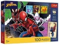 Puzzle 100 Marvel Bohaterski pająk + platat TREFL - tantis.pl