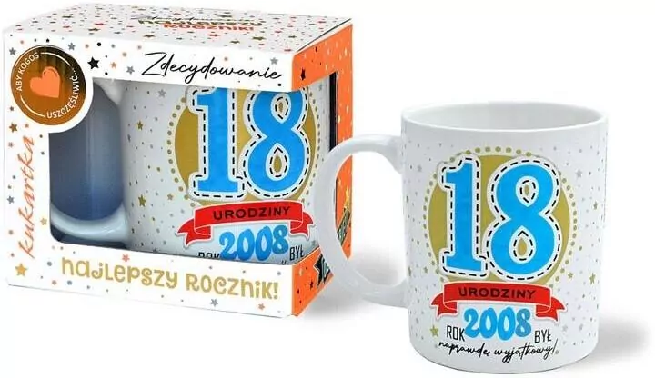 Kubek Premium Urodziny 18 - tantis.pl