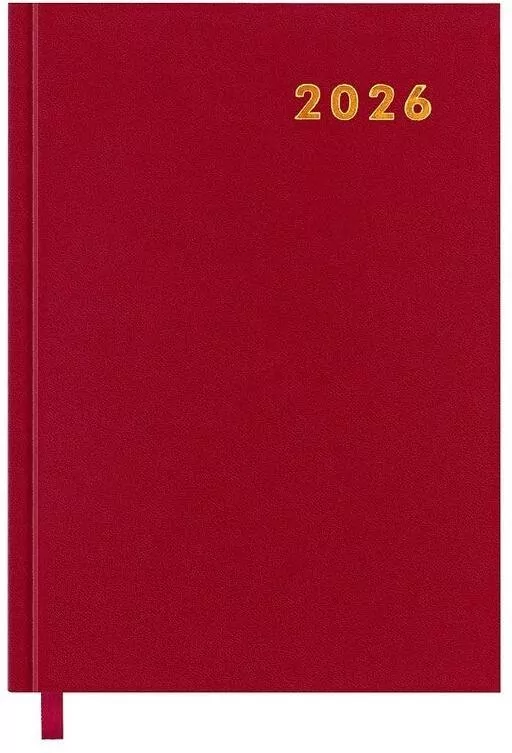 Kalendarz książkowy 2026 A5 czerwony EASY - tantis.pl