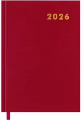 Kalendarz książkowy 2026 A5 czerwony EASY