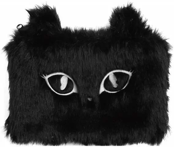 Piórnik-saszetka włochata. Czarny Kot - tantis.pl