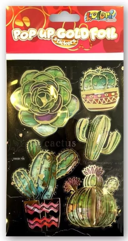 Naklejki foliowe Gold Cacti PENMATE - tantis.pl