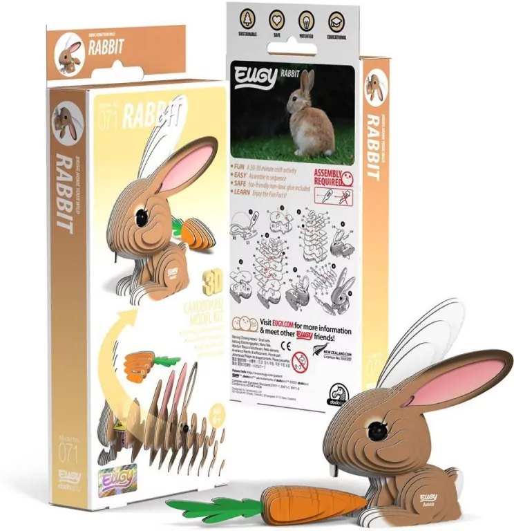 Układanka 3D. Królik Eugy. Eko - tantis.pl