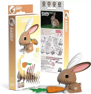 Układanka 3D. Królik Eugy. Eko