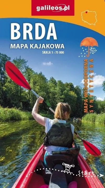 Mapa kajakowa. Brda 1:75 000 - tantis.pl