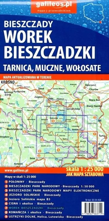 Mapa - Bieszczady. Worek bieszczadzki 1:25 000 - tantis.pl