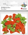 Naklejki piankowe brokatowe marchewki 56szt - tantis.pl