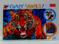 Puzzle 600. Crazy Shapes! Oko w oko z tygrysem - tantis.pl