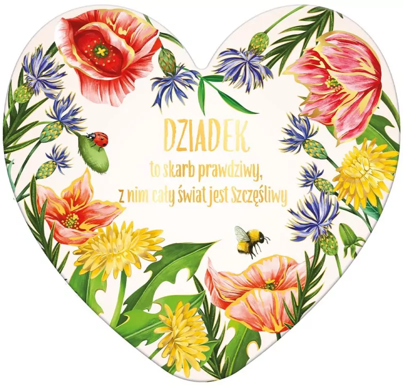 Laurka dwustronna Serce Dziadek - Ogródek dziadka - tantis.pl