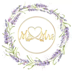 Karnet KW Ślub Lawenda Lakier 3D