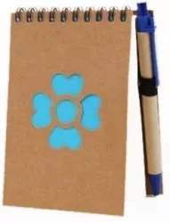 Blok spirala Eco Flower z długopisem