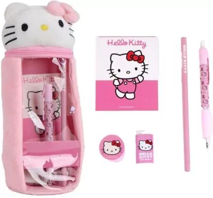 Akcesoria szkolne z piórnikiem Hello Kitty