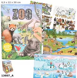 Zestaw kreatywny z naklejkami ZOO 13607A