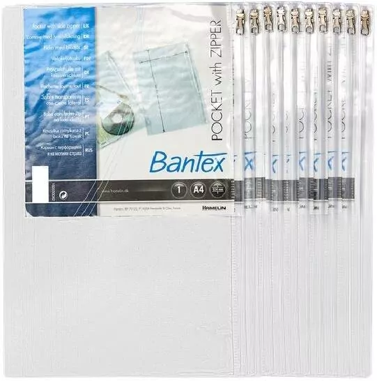 Koszulka groszkowa na suwak A4/140mic BANTEX - tantis.pl
