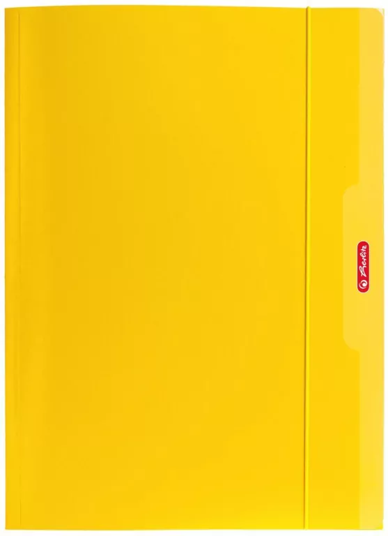Teczka A4 z gumką żółty Color Blocking - tantis.pl