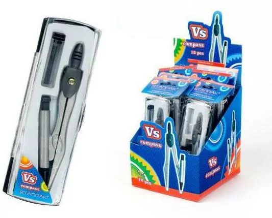 Cyrkiel metalowy + ołówek automatyczny. - tantis.pl