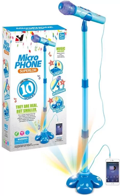 Mikrofon ze światłem i dźwiękiem - tantis.pl