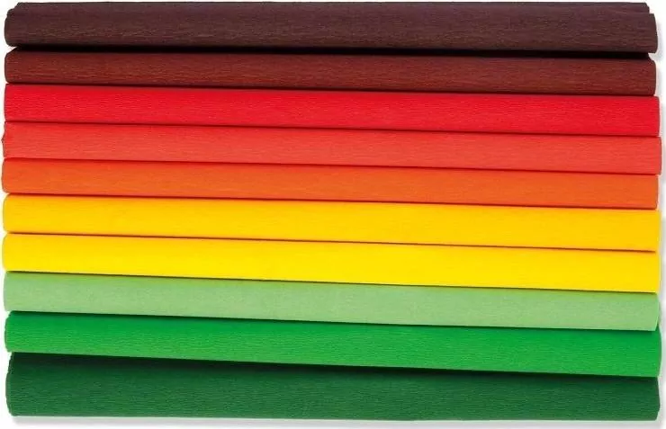 Bibuła marszczona 25X200CM - Jesień MIX kolorów 10 rolek - tantis.pl