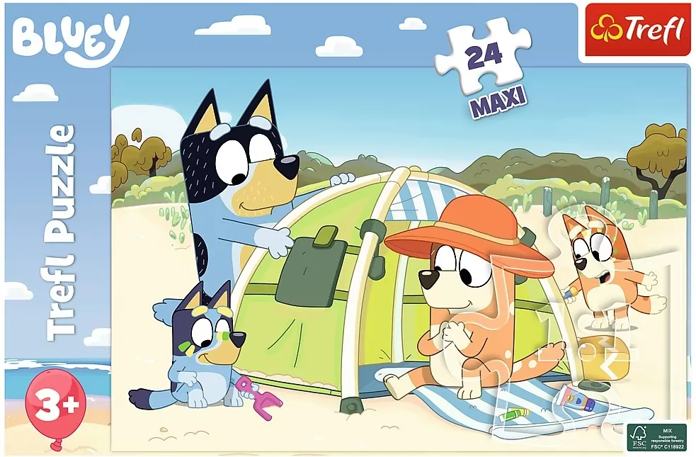 Wspaniały dzień Bluey. Puzzle 24 Maxi - tantis.pl