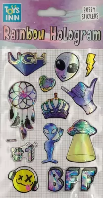 Naklejki rainbow hologram - Alien. ToysInn