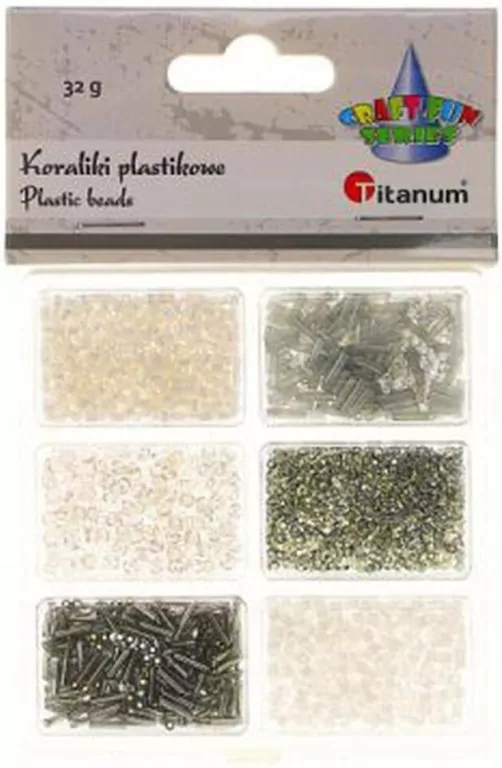 Koraliki plastikowe 6 rozmiarów 32g - tantis.pl