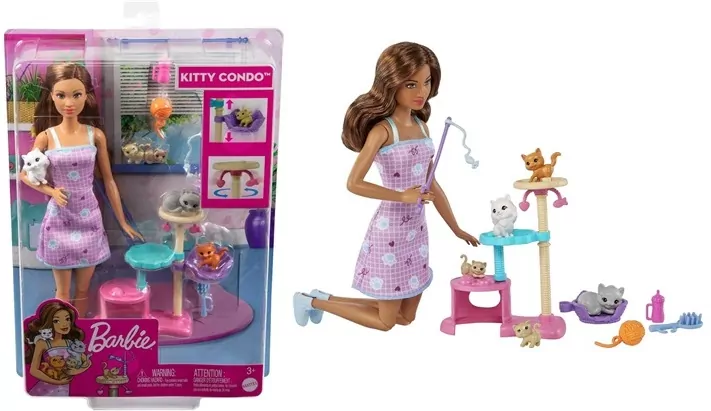 Barbie Lalka z kotkami Kocia wieża - tantis.pl