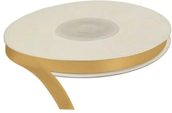 Tasiemka satynowa. Jasne złoto 6mm/25m - tantis.pl