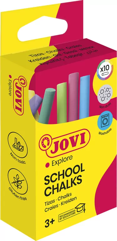 Kreda szkolna kolorowa. 10 kolorów - tantis.pl