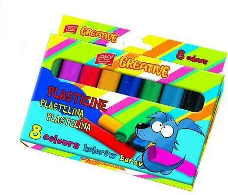 Plastelina 8 Kolorów. Easy Stationery - tantis.pl
