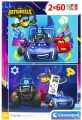 Clementoni. Puzzle 2x60 Super Kolor. Batwheels - tantis.pl