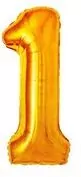 Balon foliowy złoty, cyfra 1 - tantis.pl