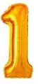 Balon foliowy złoty, cyfra 1 - tantis.pl