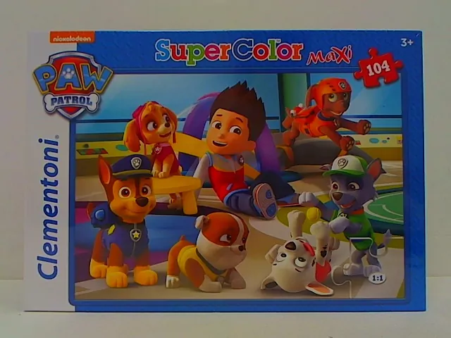 Clementoni. Puzzle 104. Maxi Super Kolor. Psi Patrol - tantis.pl