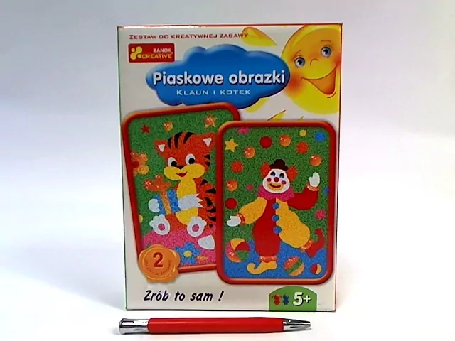 Piaskowe obrazki - Klaun i kotek - tantis.pl