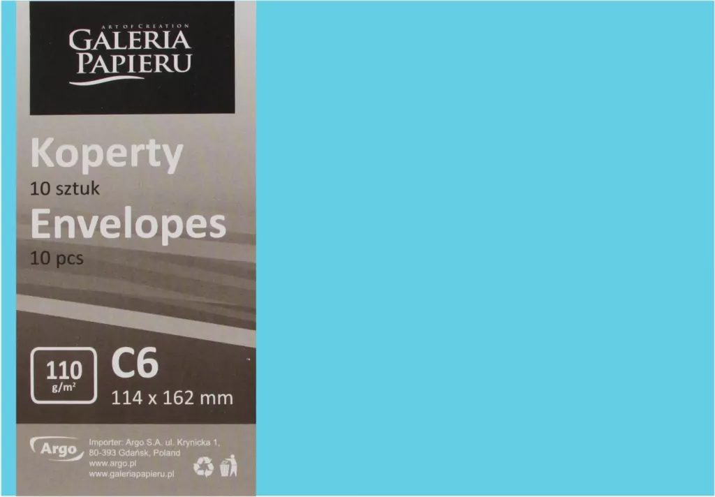 Koperta C6 10 szt, mix - tantis.pl