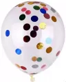 Balon z konfetti 25cm 6 szt mix kolorów PARTY GO - tantis.pl