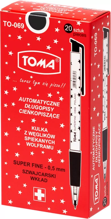 Długopis Superfine aut. 0,5 mm czarny - tantis.pl
