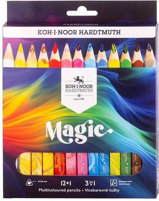 Kredki Magic Trio 12+1 kolorów - tantis.pl