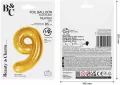Balon foliowy B&C 9 Royal gold 85cm - tantis.pl