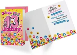 Karnet PR-335 Urodziny 13 dziewczynka