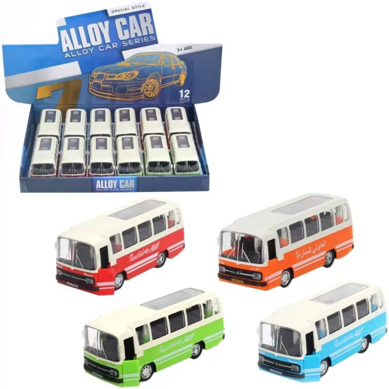 Autobus metalowy z dźwiękiem i światłem MIX - tantis.pl