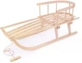 Sanki dla dziecka drewniane z oparciem i sznurkiem - tantis.pl