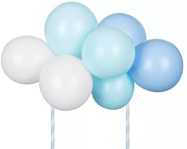 Balonowy topper na tort. Niebieski 29cm - tantis.pl