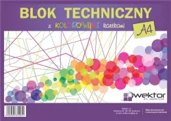 Blok techniczny A4/8K kolorowy